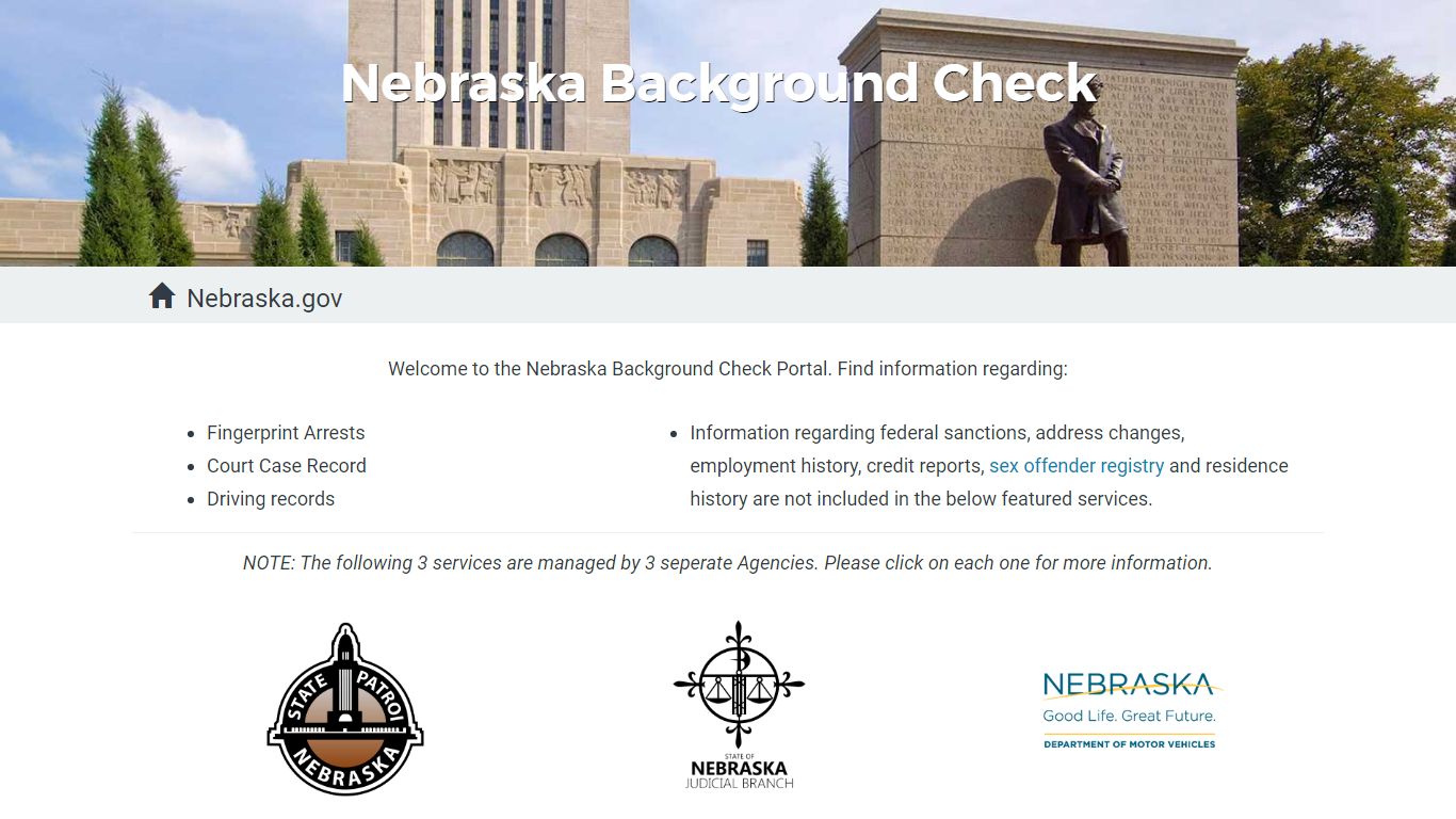 Nebraska Background Check Portal